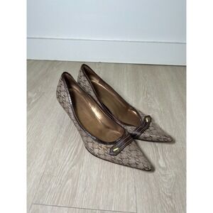 Anne Klein 8.5 Womens Brown Heels Pointed Toe Quiet Luxury Old Money Chic